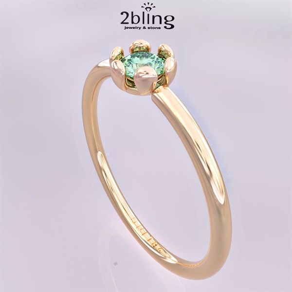  Nhẫn Thiết Kế 18K - Đá Garnet - 2BJNTK35 