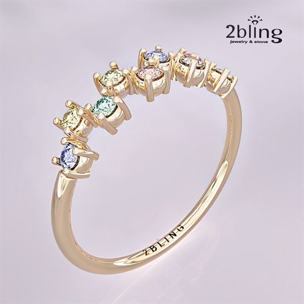  Nhẫn Thiết Kế 18K - Đá Tourmalin - 2BJNTK54 