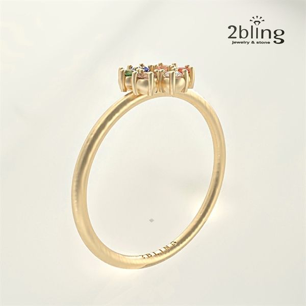  Nhẫn Thiết Kế 18K - Đá Citrine - 2BJNTK28 