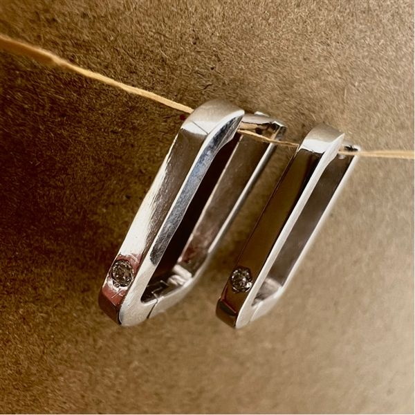  Bông tai thiết kế VOVU - S95 + Đá Moissanite 