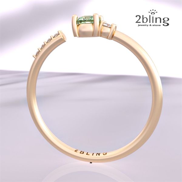  Nhẫn Thiết Kế 18K - Đá Citrine - Garnet - 2BJNTK21 