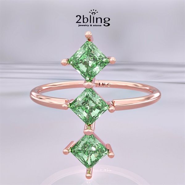  Nhẫn Thiết Kế 18K - Đá Garnet - 2BJNTK31 