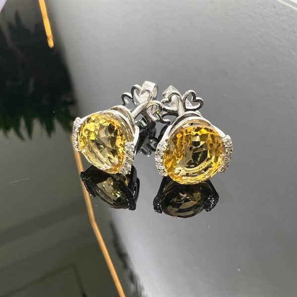  Bộ BANA - Vàng 14k + đá moi + đá citrine 