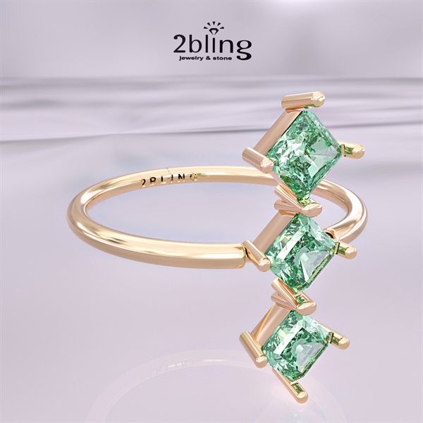  Nhẫn Thiết Kế 18K - Đá Garnet - 2BJNTK31 