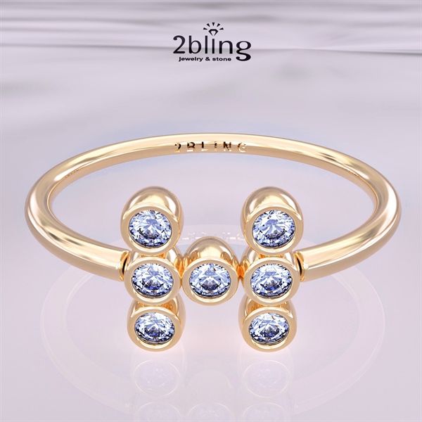  Nhẫn Thiết Kế 18K - Đá Tourmalin - 2BJNTK63 