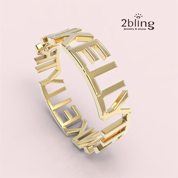  Nhẫn thiết kế 18k (750) - nhẫn kí tự - SP000542 