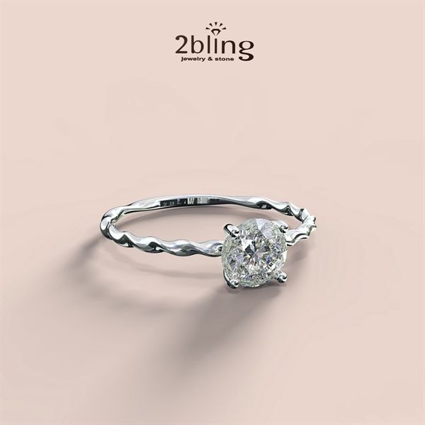  Nhẫn Thiết Kế 18K - Đá Moissanite - 2BJNTK39 