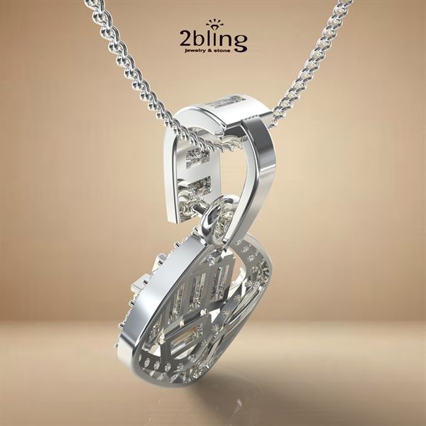  Mặt dây chuyền NONI 9 - hình thoi đính đá 