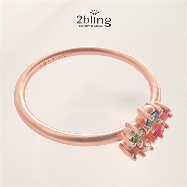  Nhẫn Thiết Kế 18K - Đá Citrine - 2BJNTK28 