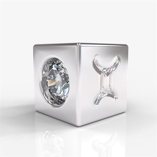 Charm hd Pisces - S95 + Đá Moissanite 