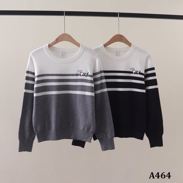  A464-Áo Len Cún Cưng Dài Tay Sọc Phối Màu 