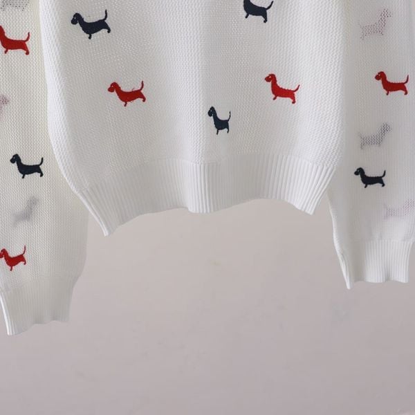  A500-Áo Len Cún Cưng Dài Tay Cổ Polo Form Ngắn 