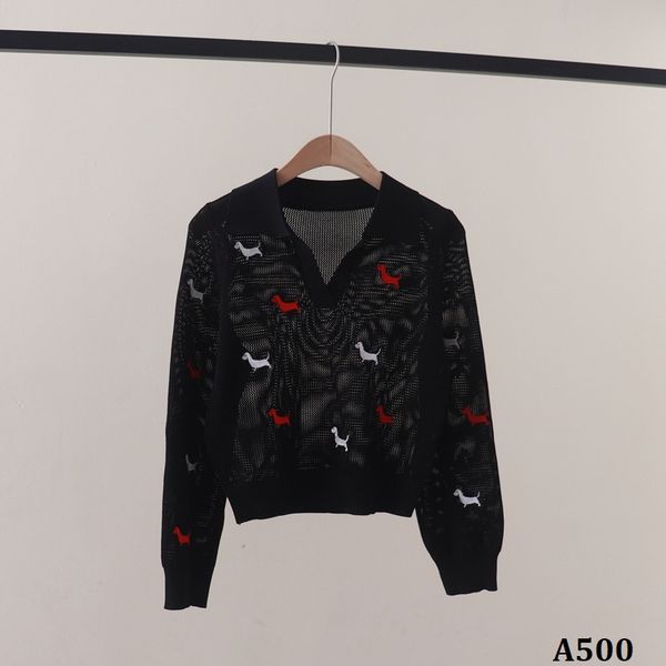  A500-Áo Len Cún Cưng Dài Tay Cổ Polo Form Ngắn 