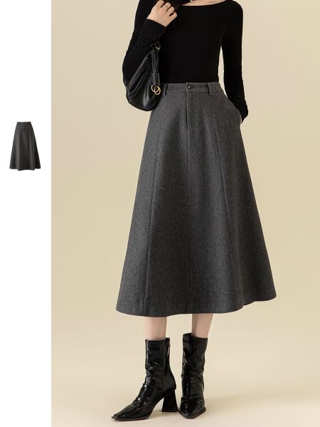  Q164-Chân Váy Chữ A Kiểu Pháp 