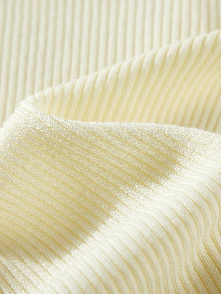  A402-Áo Len Lụa Băng Ngắn Tay Nhiều Nút Rút Eo 