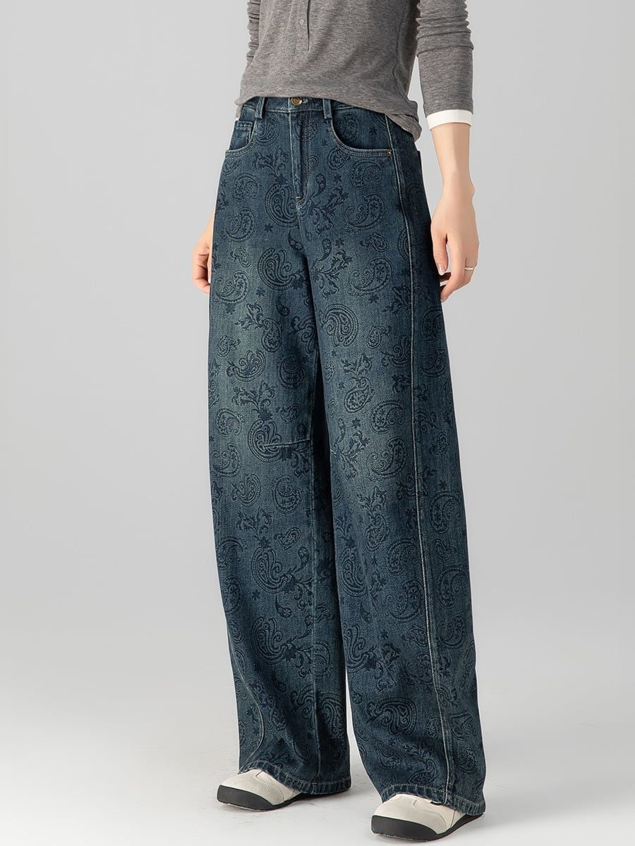  Q327-Quần Jeans Hoa Văn Độc Đáo Mềm Mại 