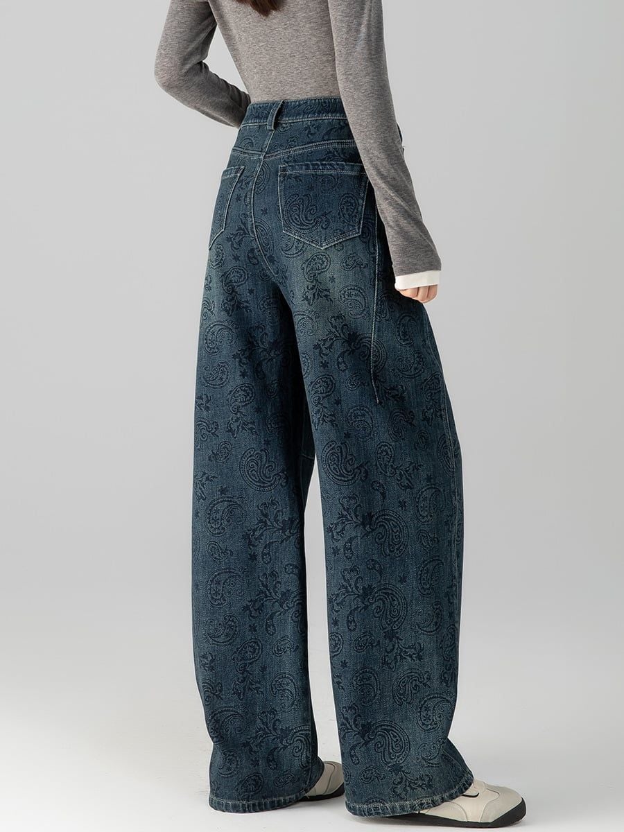  Q327-Quần Jeans Hoa Văn Độc Đáo Mềm Mại 