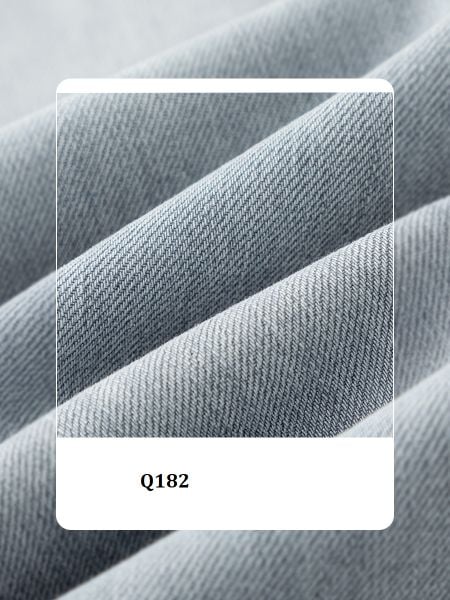  Q182-Quần Jeans Lụa Xám Ống Suông 9 Tấc Co Dãn 