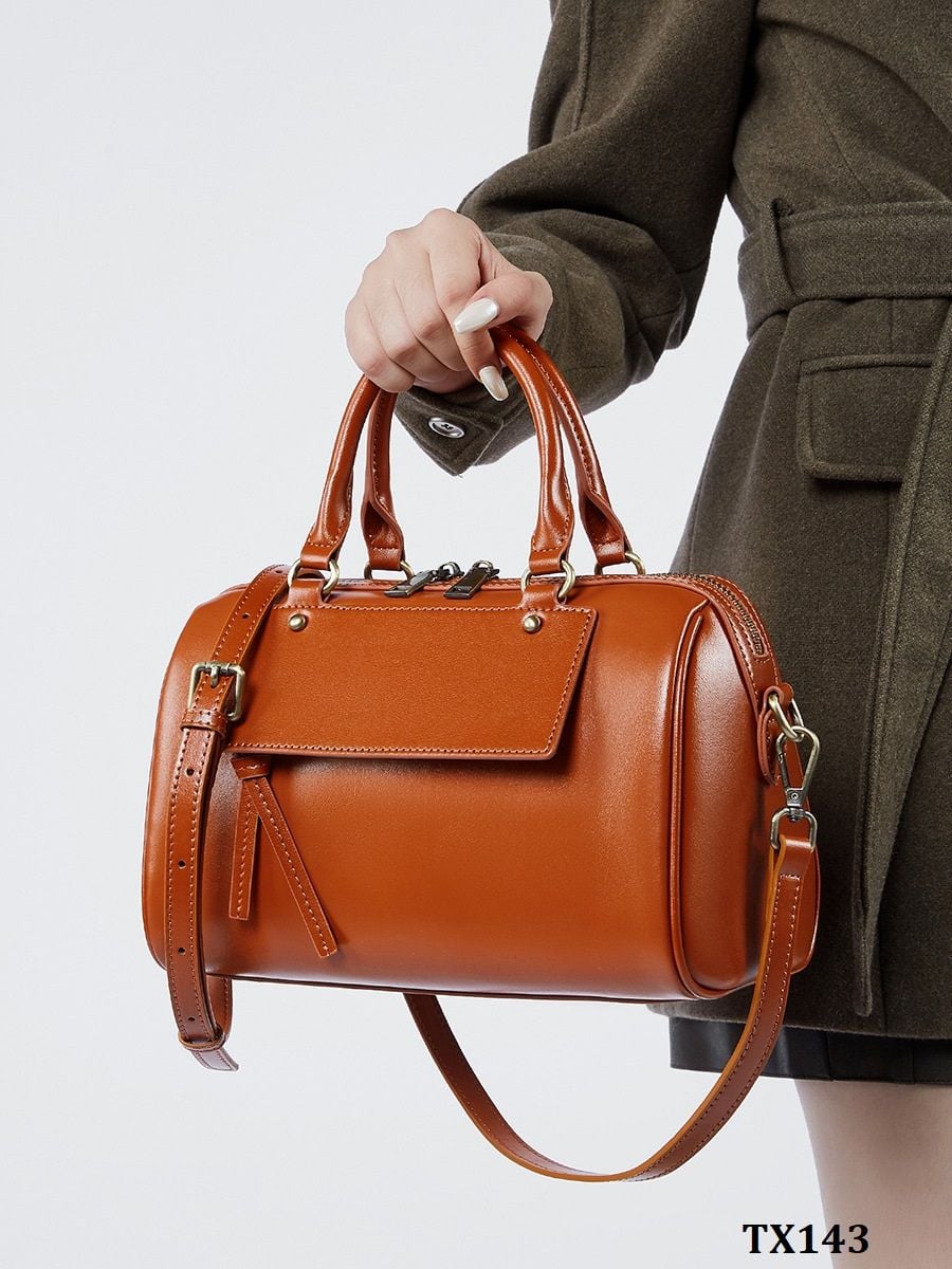  TX143-Túi Xách Da Thật Boston Thời Trang 
