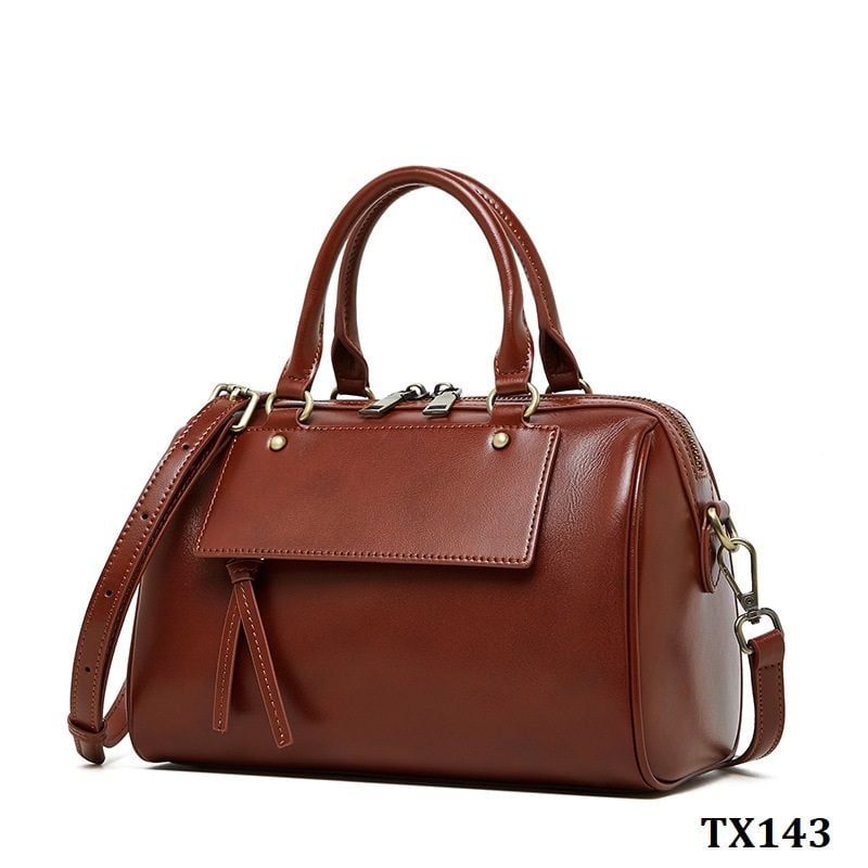  TX143-Túi Xách Da Thật Boston Thời Trang 
