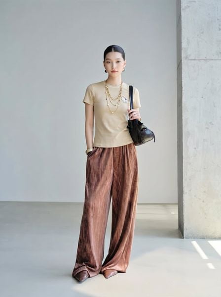  AT69-Áo Thun Cotton Tay Ngắn Đính Logo 