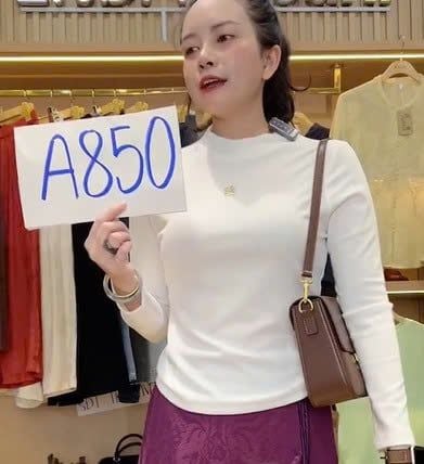  A850- Áo Thun Len Cổ Leo Tay Dài 