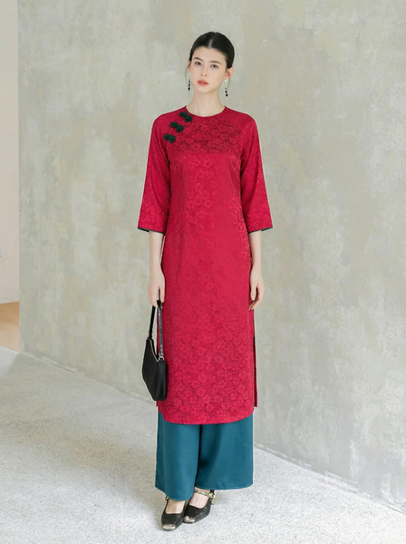  AD14-Áo Dài Lụa Gấm 