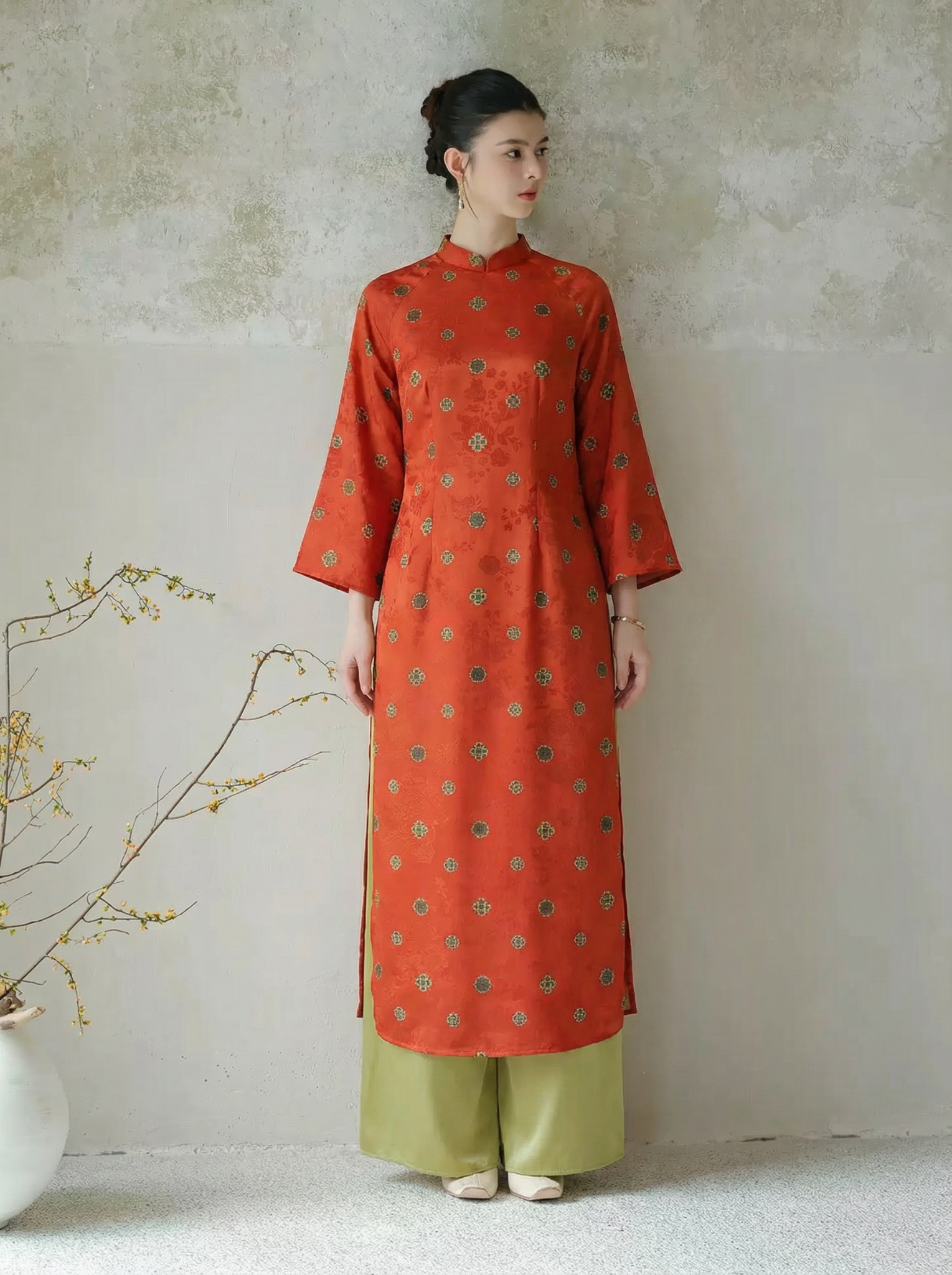  AD13-Áo Dài Lụa An Nhiên 