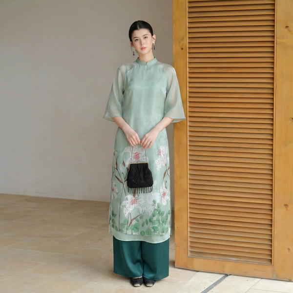  AD01-Áo Dài Tơ 2 Lớp 