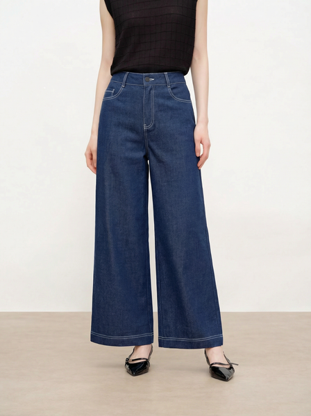  Q386-Quần Demin Ống Suông Khóa Kéo 