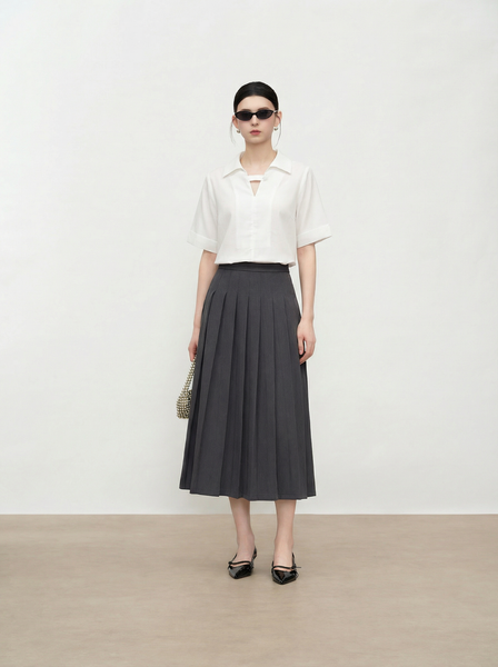  A848- Áo Sơ Mi Tencel Tay Ngắn 