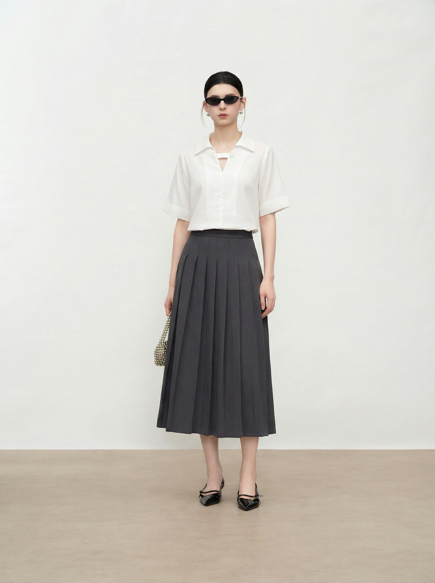  A848- Áo Sơ Mi Tencel Tay Ngắn 