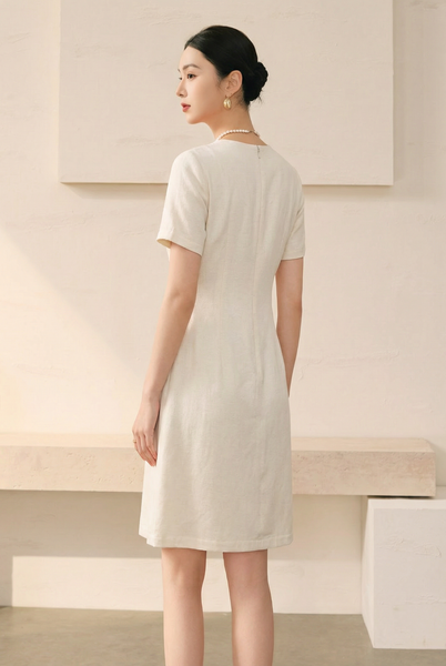  D195- Đầm Kem Form A 