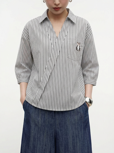  A815-Áo Sơ Mi Cổ V 