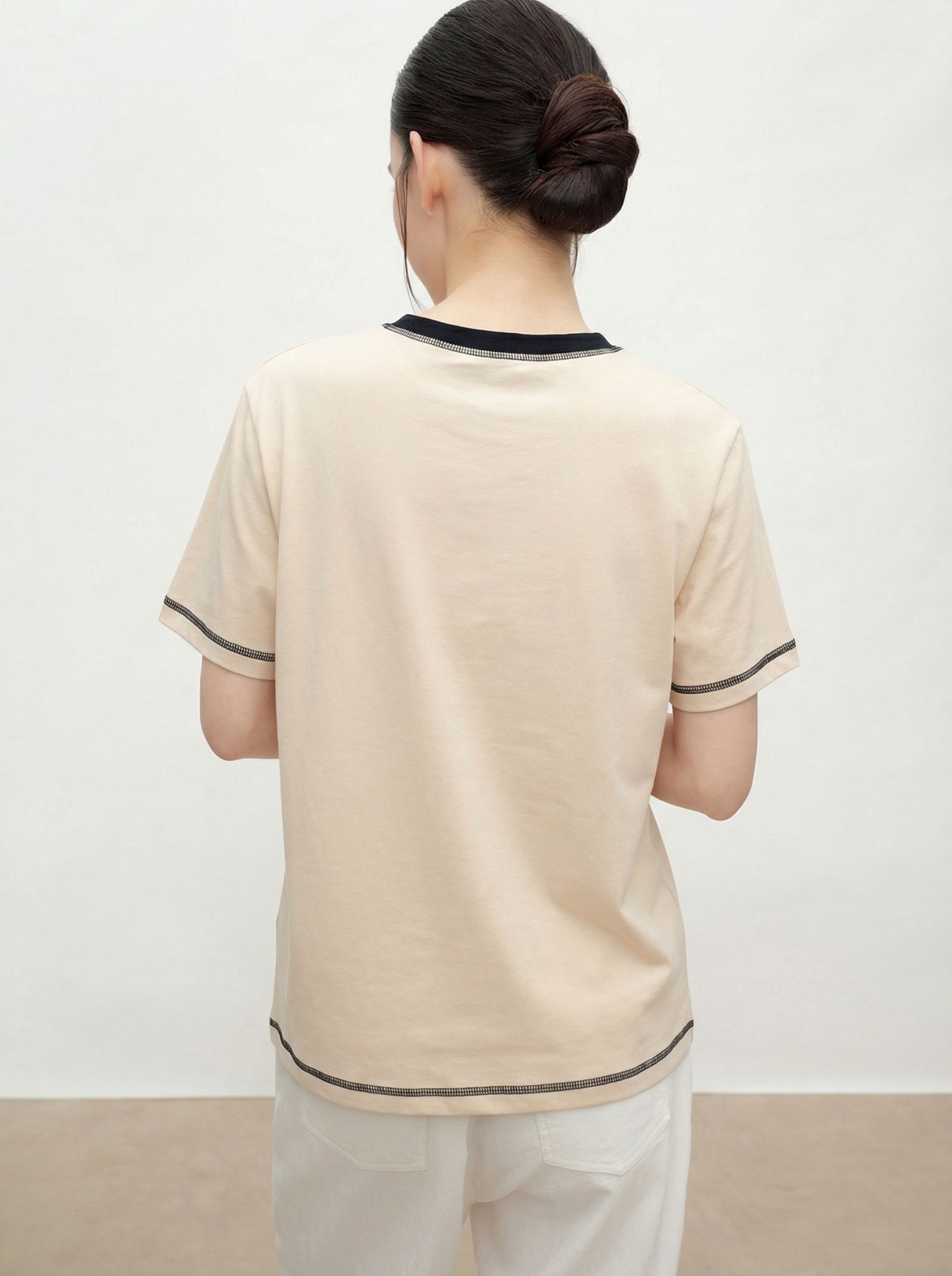  AT45-Áo Thun Hoa Linh Lan Phối Màu 