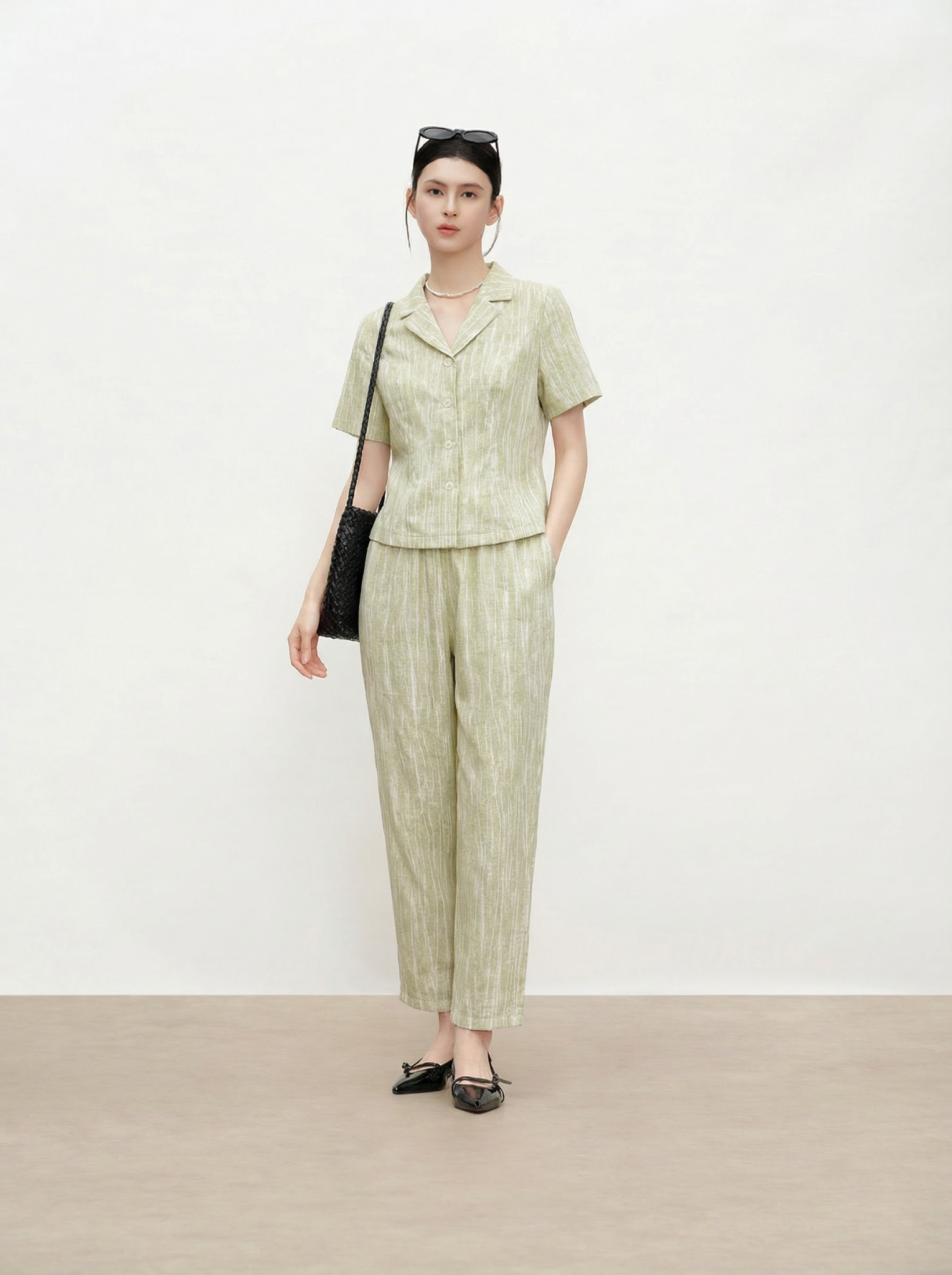  B9- Sét Cotton Linen Cổ Danton 