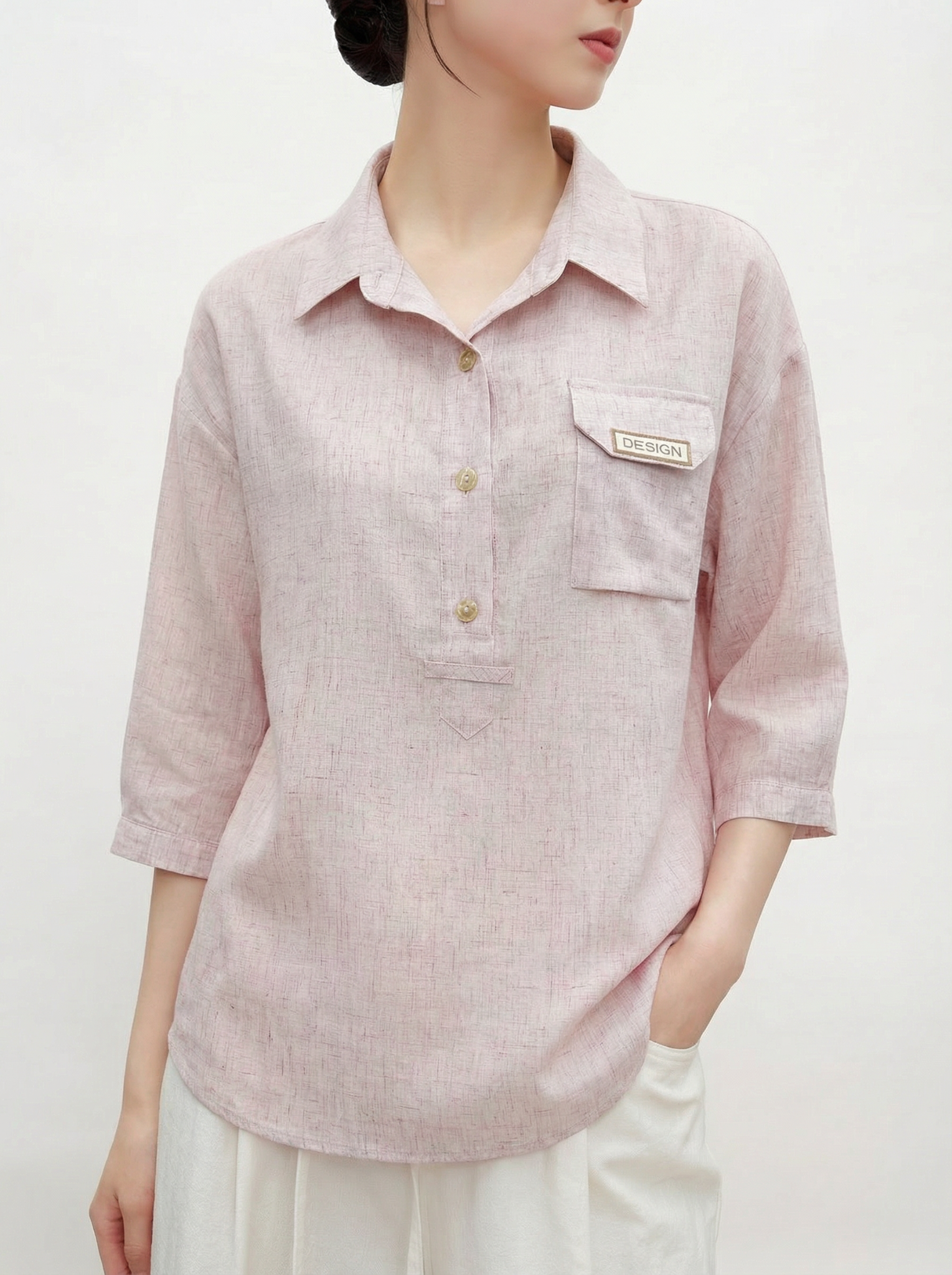  A569-Áo Sơ Mi Linen Lụa 