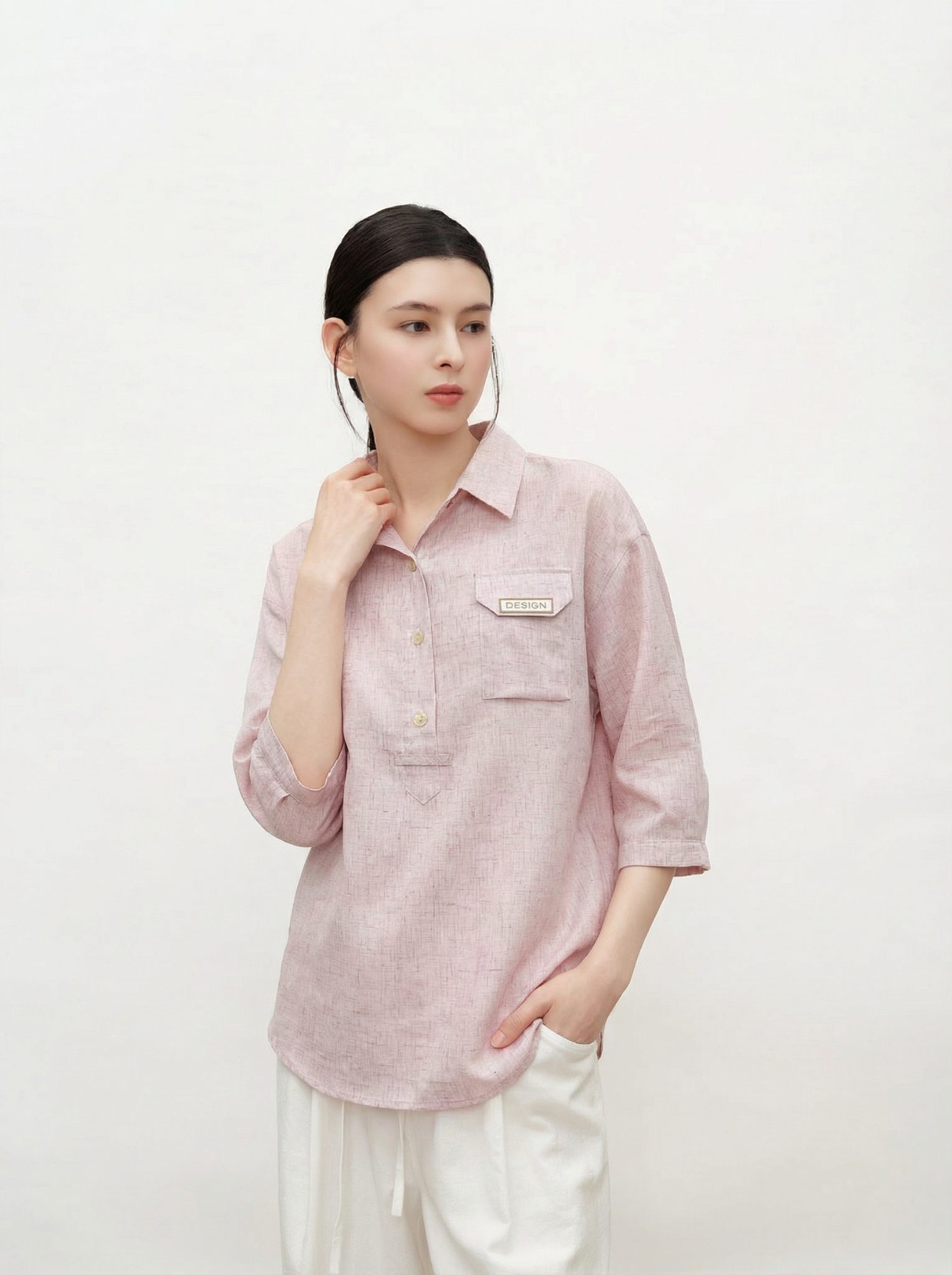  A569-Áo Sơ Mi Linen Lụa 