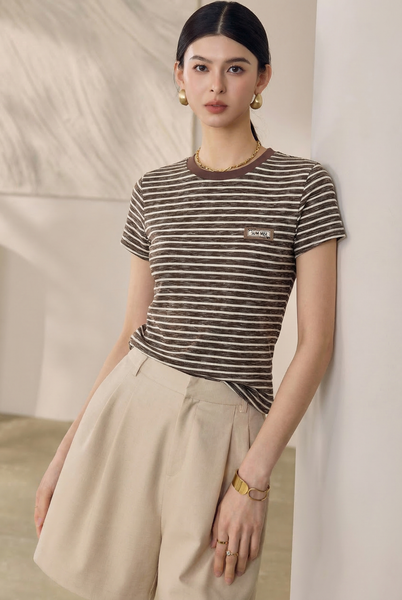  AT18-Áo Thun Sọc Lụa Gân 