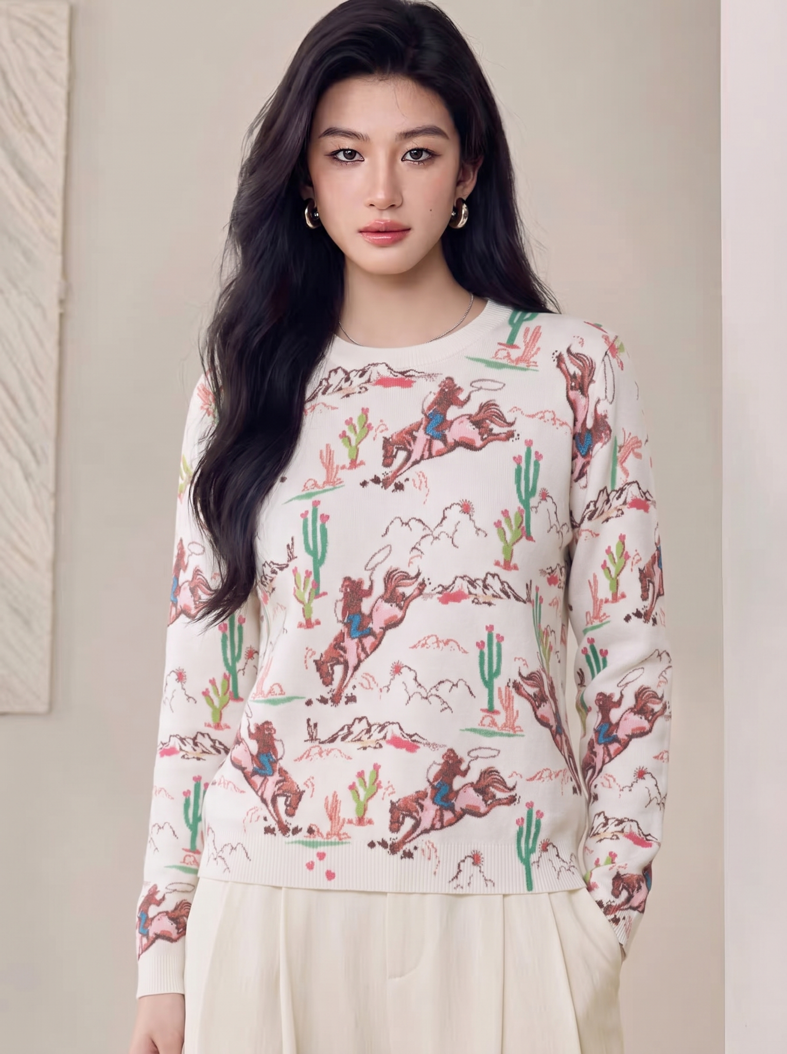  A864-Áo Len Dệt Kim Hành Trình Phi Mã 
