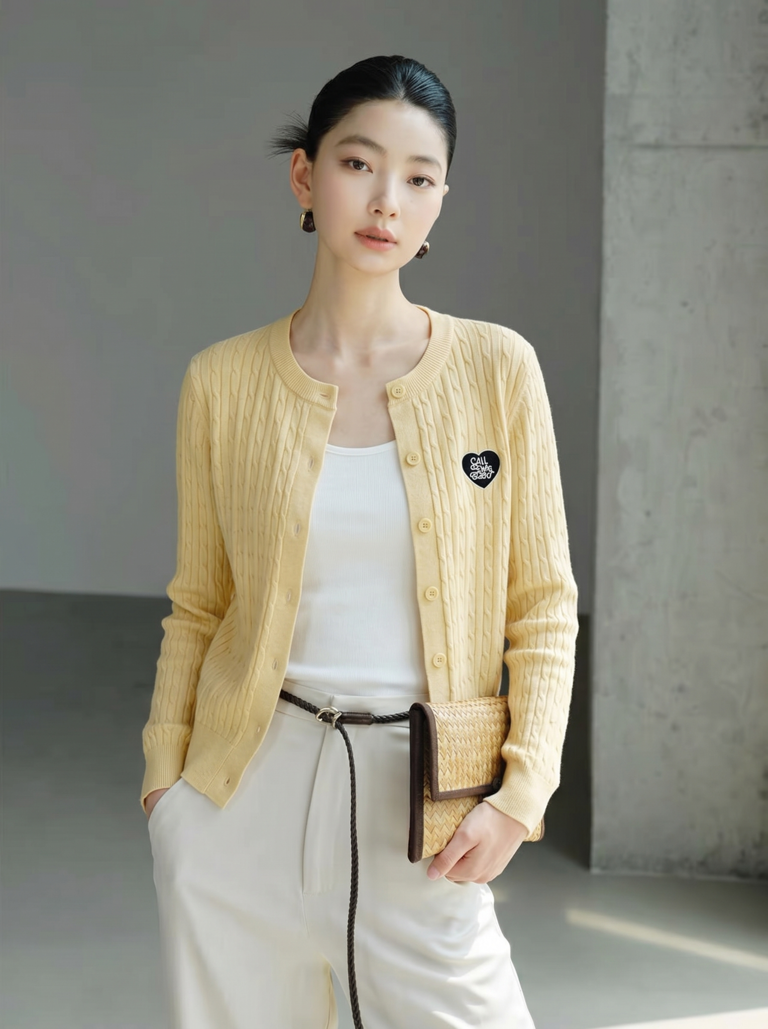  A729-Áo Len Dệt Kim Cardigan Họa Tiết Kiểu Pháp Mùa Thu 