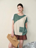  A1546-Áo Linen Cánh Dơi Phối Màu 