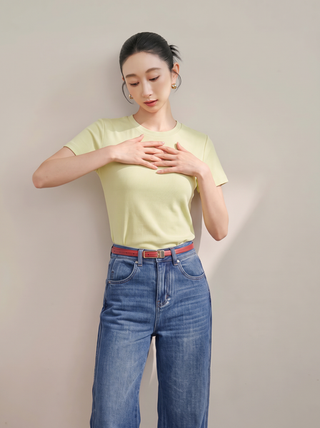  AT87-Áo Tay Ngắn Cotton Lụa Viscose 