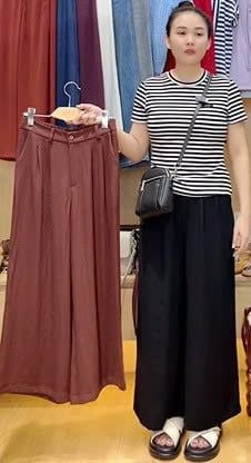  Q423-Quần Suông Linen Viscose Xếp Ly 