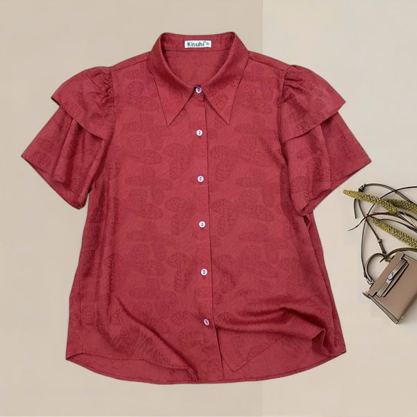  A736-Áo Sơ Mi  Tencel  jacquard Họa Tiết 