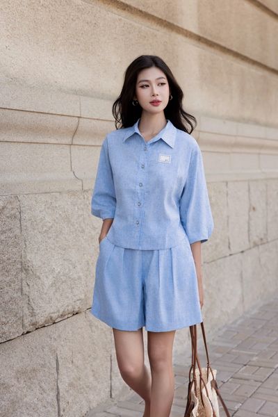  Q265-Quần Short Linen Tencel 2 lớp 