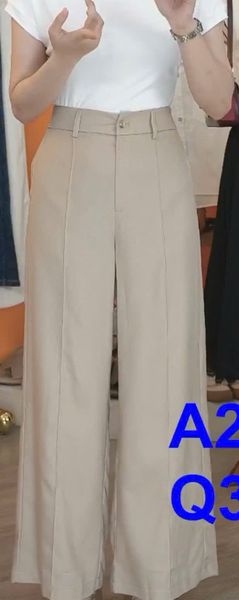  Q326- Quần Linen Ống Suông Ly Giữa 