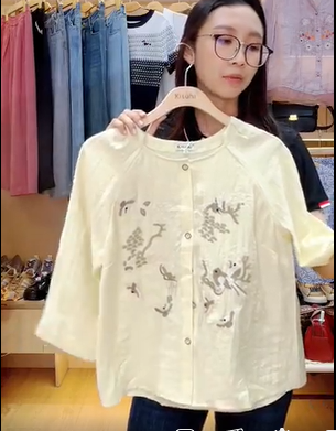  A497-Áo Tencel Thêu Tay Raplan 