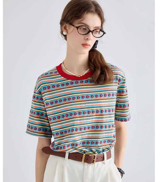  AT24- Áo Sọc Hoa Văn Họa Tiết 