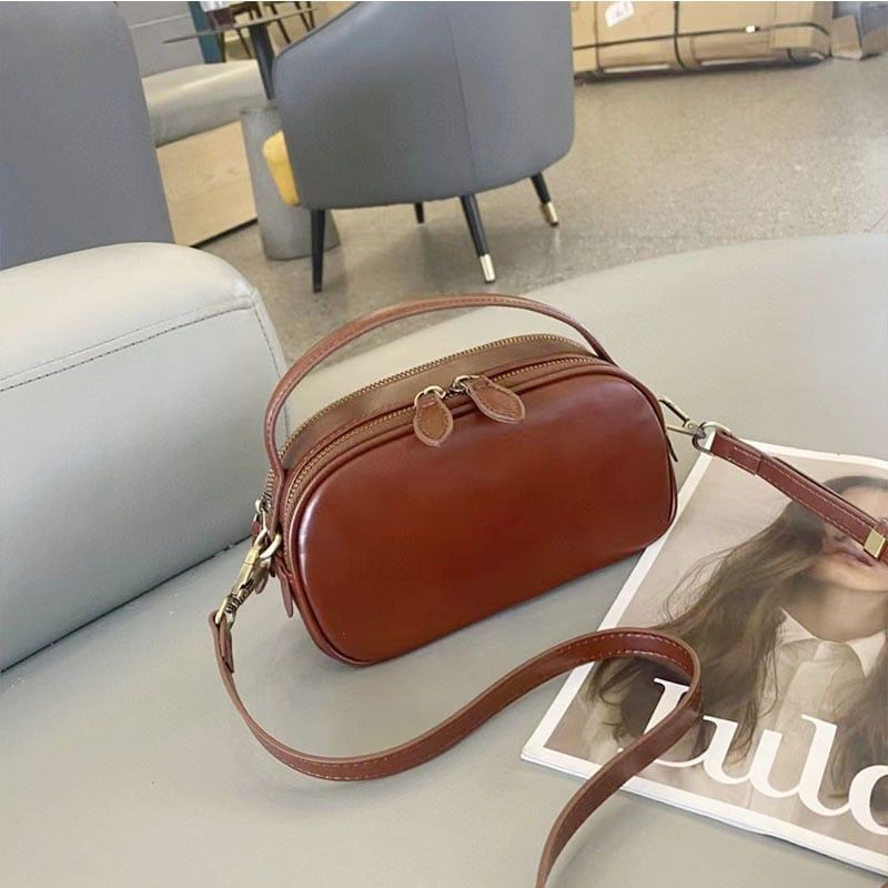  TX153-Túi Xách Da Thật Oval Tiện Dụng 